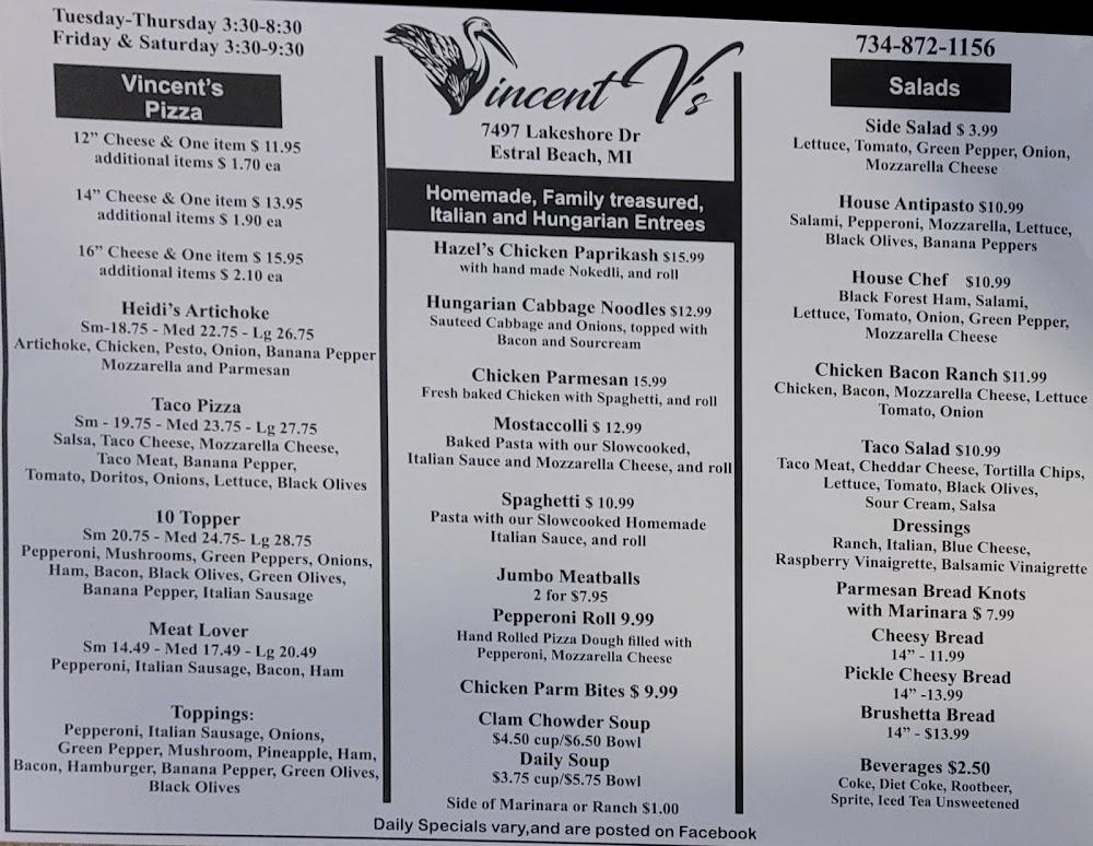 Vincent V's Menu image 2