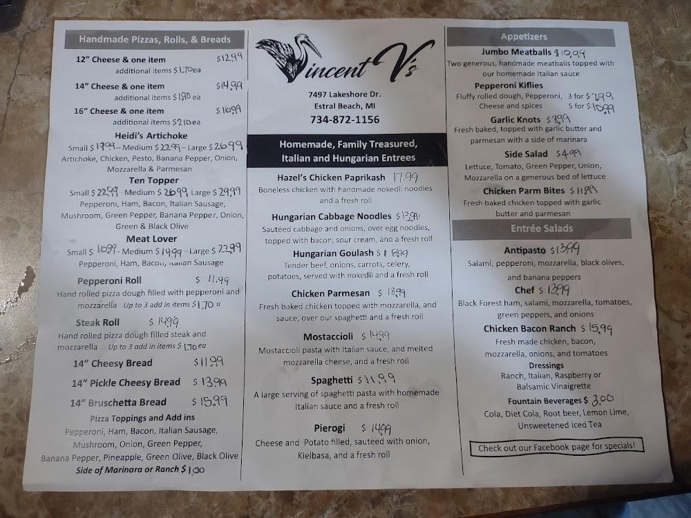 Vincent V's Menu image 3